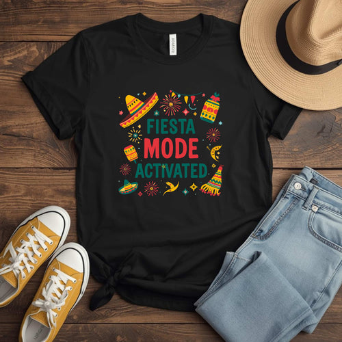 Fiesta Mode Activated Graphic Tee – Cinco de Mayo Party Shirt for Women